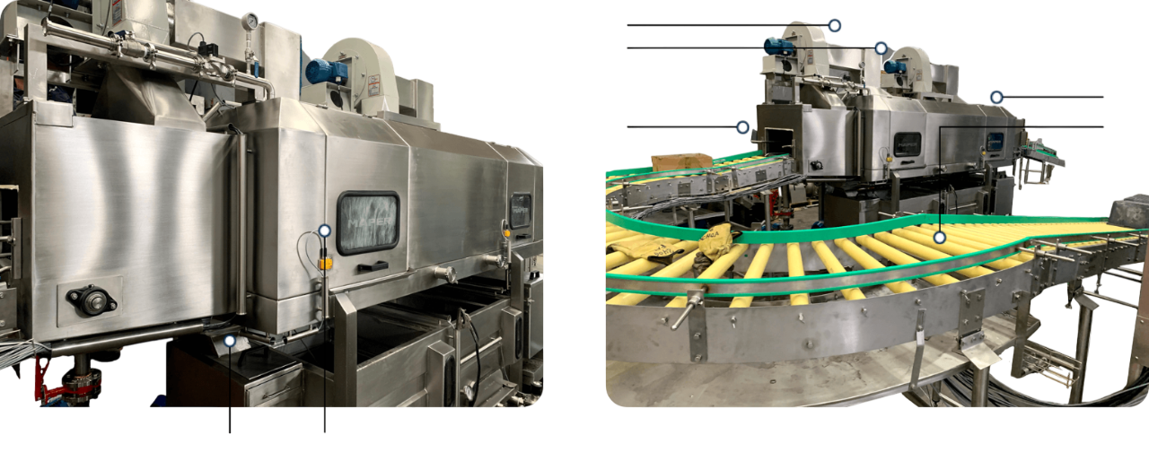 Máquina lavadora de canastas y canastillas