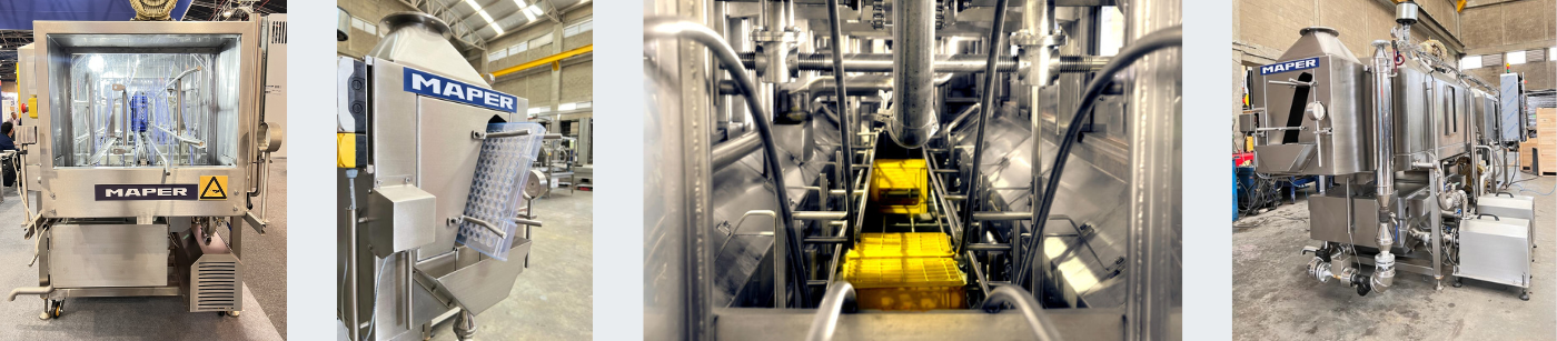 Lavadora industrial de canastas maper