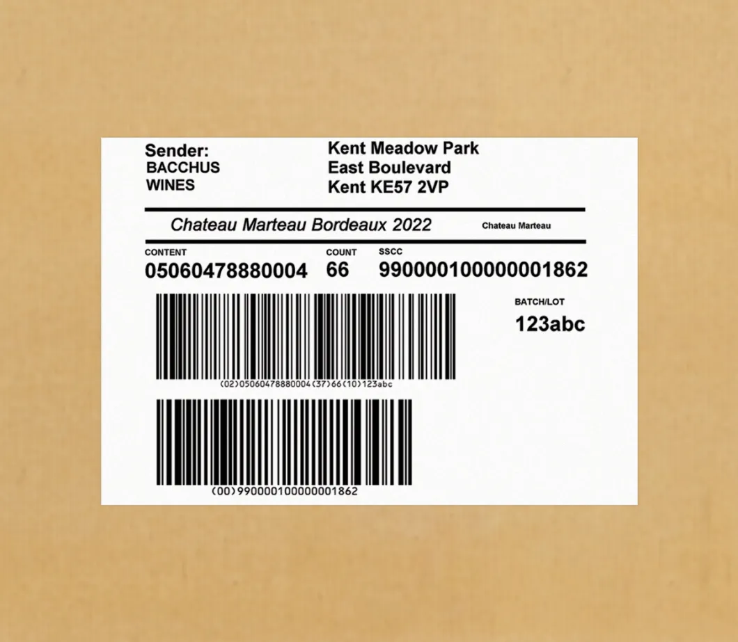 Etiquetado en cartón corrugado