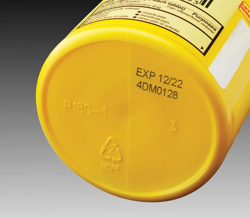 Impresión de tinta terminca sobre HDPE