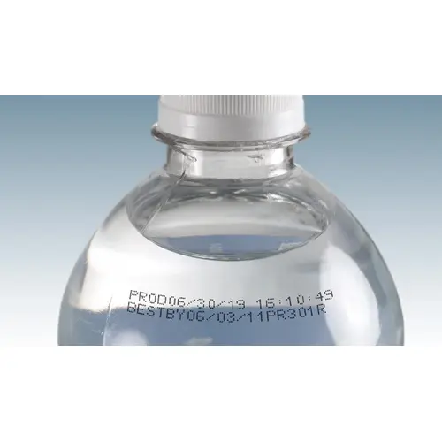 impresión de tinta en botella